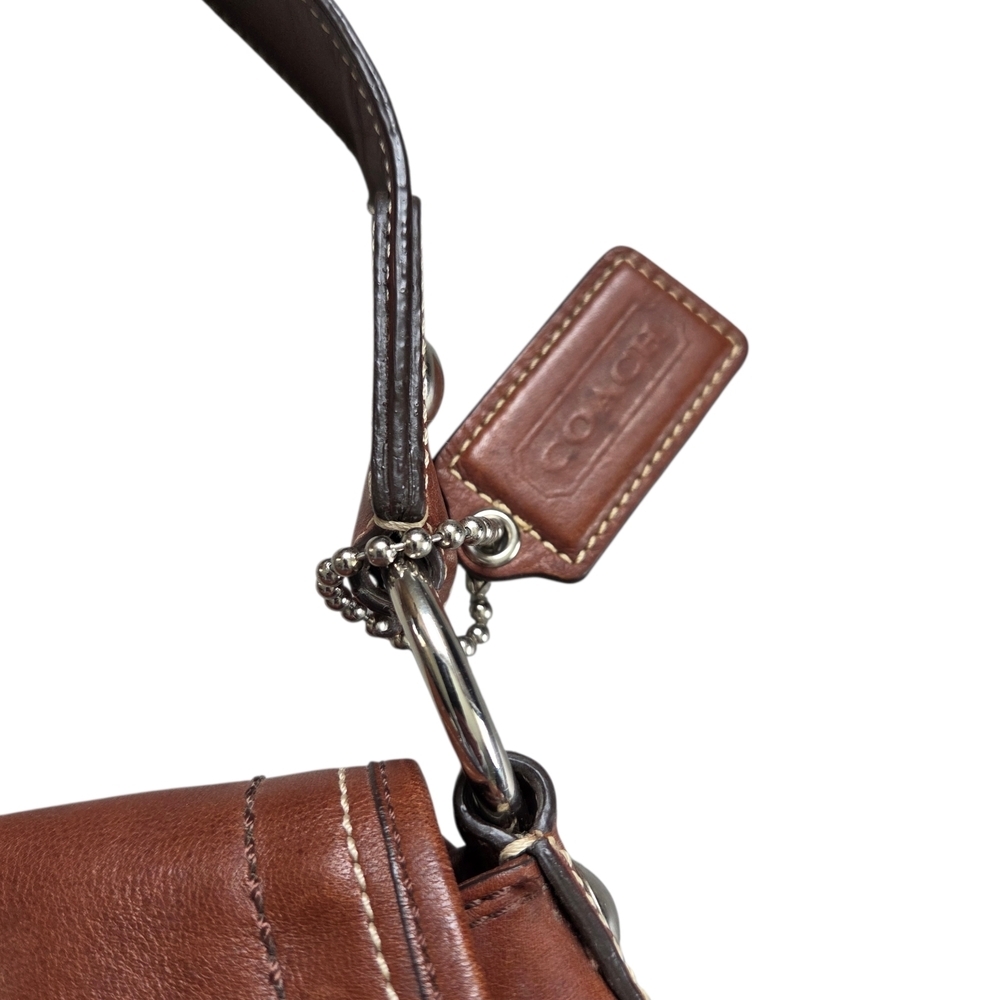 Coach Vintage Y2K Soho Pleated Flap Shoulder Bag Walnut - Picture 9 of 16